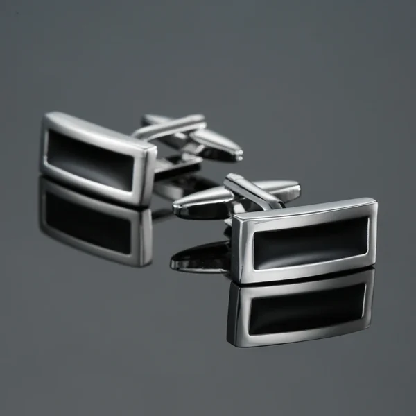 cufflinks élégants acier inoxydable