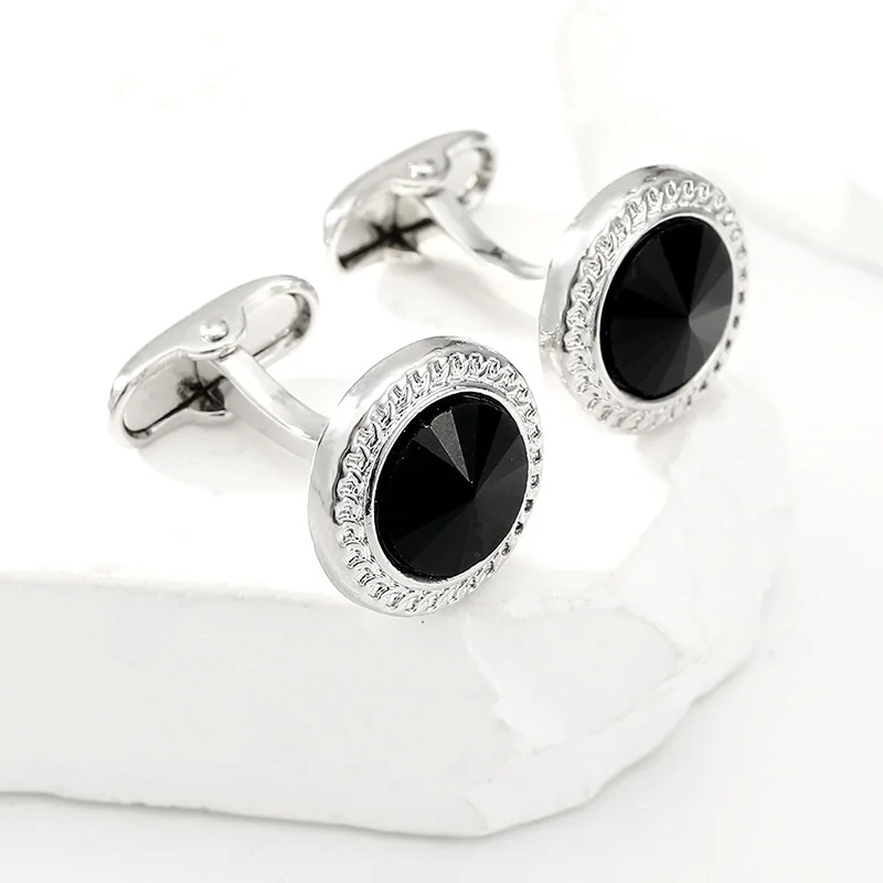 cufflinks diamant noir élégants