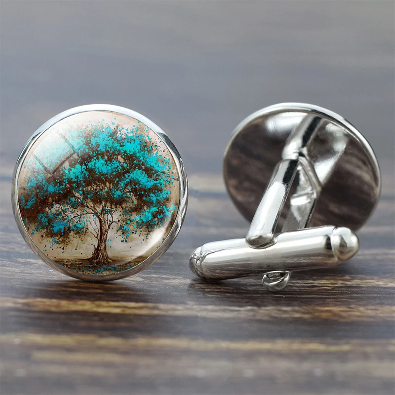 boutons de manchette arbre design