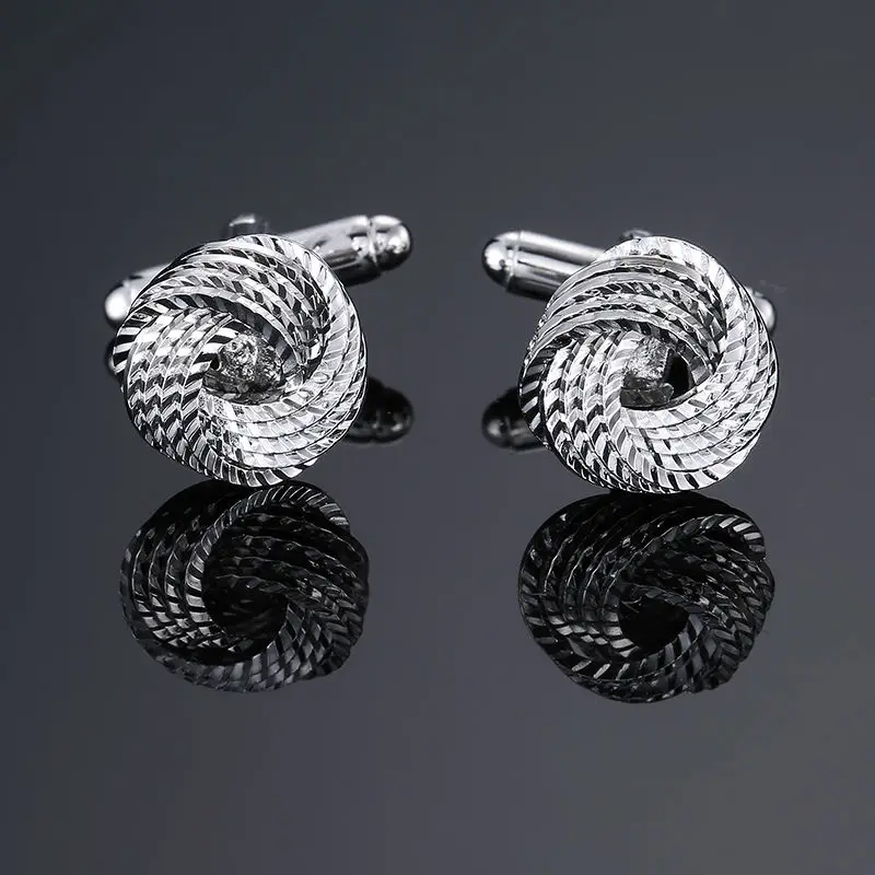cufflinks métal argenté élégant