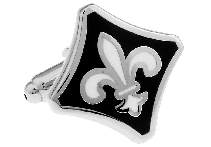 bouton de manchette fleur de lys