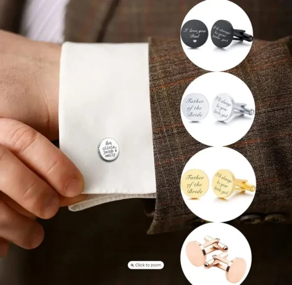 bouton de manchette personnalisé