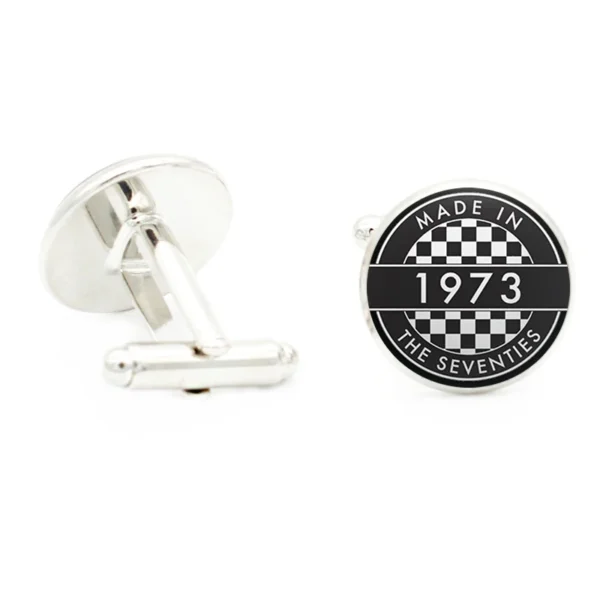 bouton de manchette argent