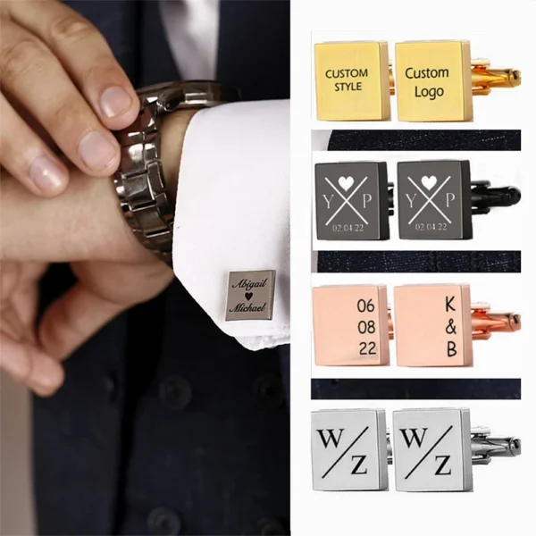 bouton de manchette personnalisé